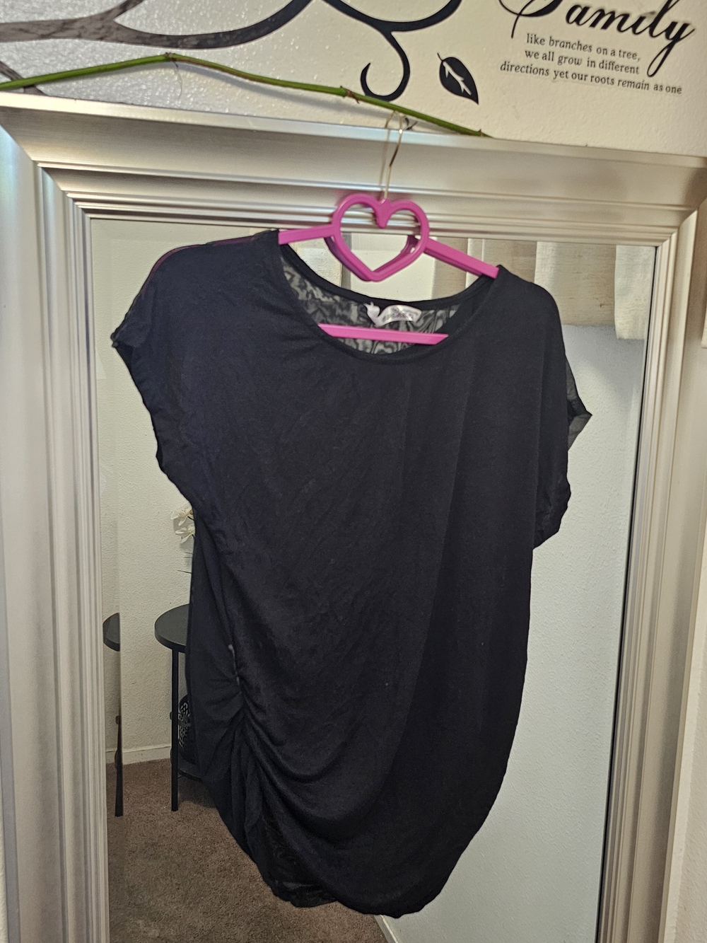 Maternity plash Black Short-Sleeve